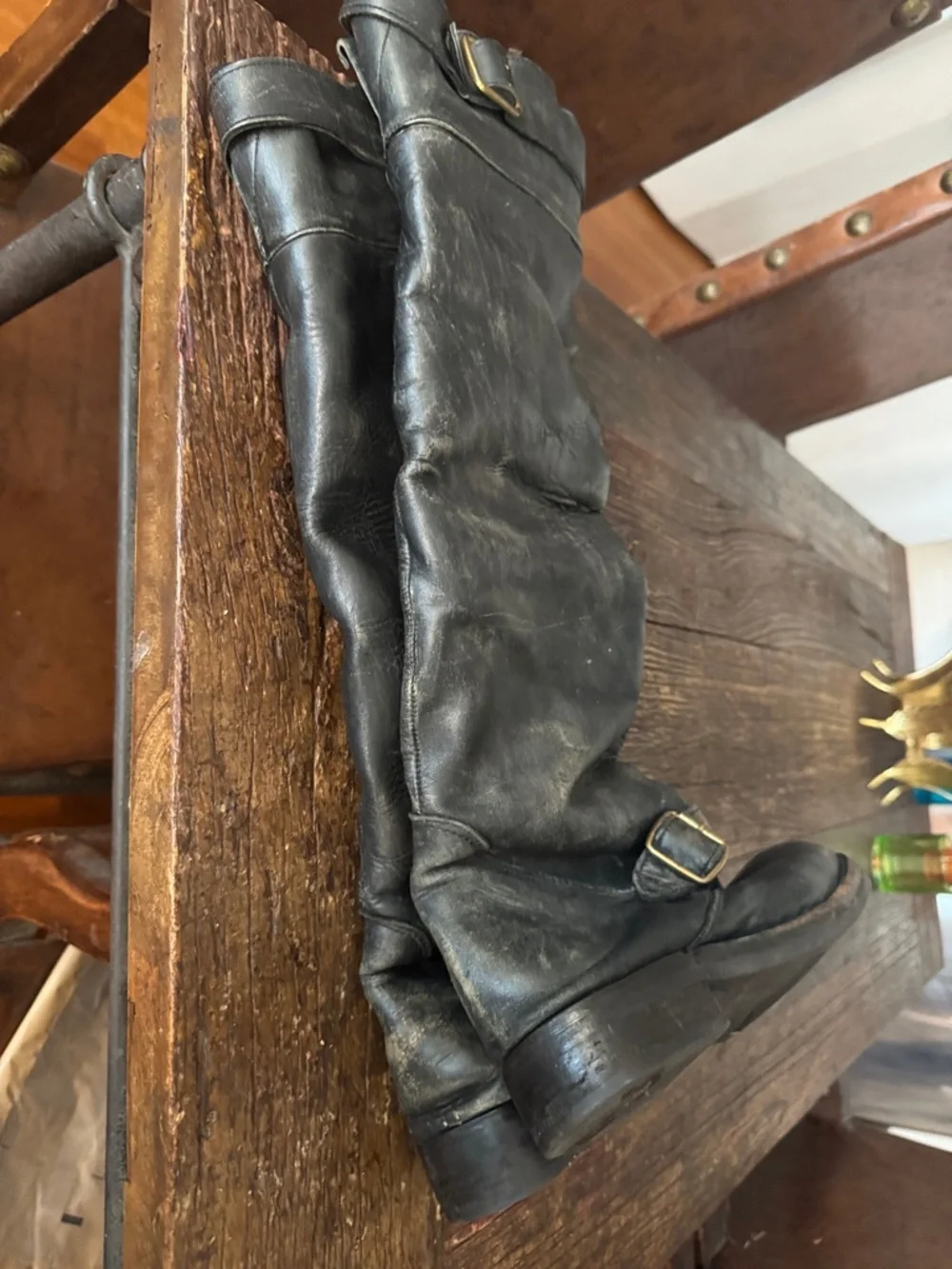 Jeffrey Campbell Wishlist black leather boots